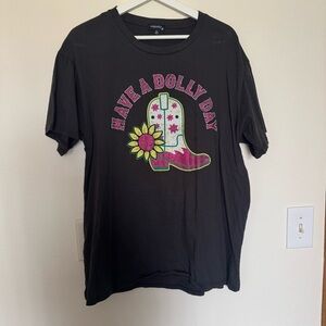 Have a Dolly Day Black Graphic Tee